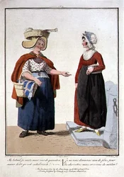 Vendeurs de poissons, gravé par L. Portman