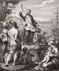 Saint François Xavier prêchant