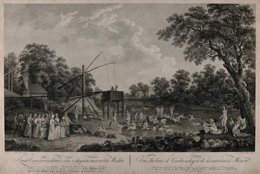 Vue des bains Serebryanichesky à Moscou, 1796