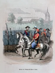 Revue militaire avec Ibrahim Pacha, Champ de Mars, Paris, c1846-1847