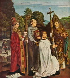 Chanoine Bernardijn Salviati et trois saints, 1501, 1909