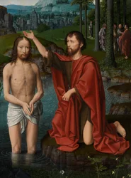 Baptême du Christ, vers 1502-08 (panneau central, détail)