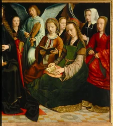La Vierge parmi les saints (détail)