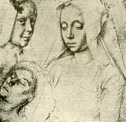 Trois têtes féminines