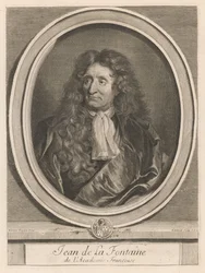 Jean de La Fontaine, du livre Les hommes illustres..., vol. I, par Charles Perrault