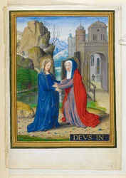 Add. 34294, f.61 La Visitation, illustration de 
