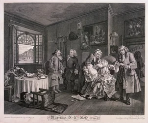 Mariage à la mode, Planche VI, 1745