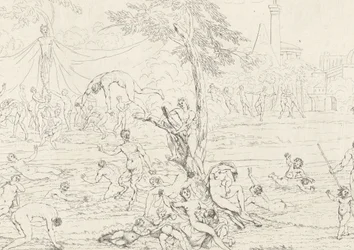 Nymphes et bacchantes se baignant