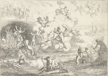 Mercure donne Bacchus aux nymphes (La vie des Bacchantes)