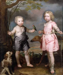 Lord John Hay et Charles, Maître de Yester (plus tard Troisième Marquis de Tweeddale) vers 1670