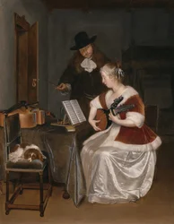 La leçon de musique, vers 1670