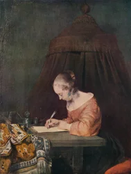Femme écrivant une lettre, c1655, 1938