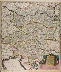 Circuli Austriaci orientalior pars in qua Austria propria et ab ea dependentes tum ducatus Stiriae, Carintiae, Carniolae tum comitatus hisce inclusi Cillensis et Goritiae singuli subdivisi