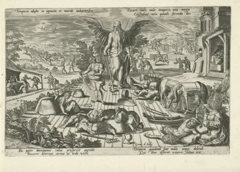 Le Père Temps au milieu de scènes de mauvaise conduite (Temporis abusus in ignauta et muridi uoluptatibus, Allégories moralisantes sur le temps)