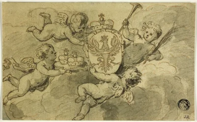 Putti et armoiries