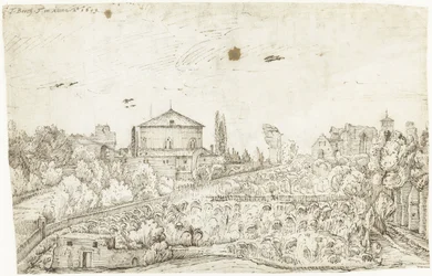 Vue de San Stefano Rotondo, Rome, depuis le nord