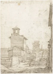 Vue de la Via Panisperna vers la Santa Maria Maggiore, Rome