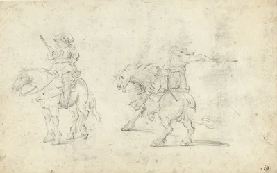 Deux soldats à cheval