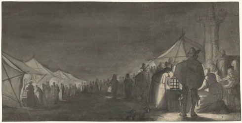 Le Marché au lait à Zwolle, le soir