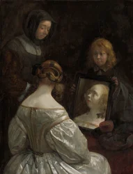 Femme devant un miroir