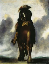 Homme à cheval, vu de l
