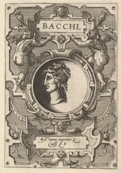 Buste de Bacchus entouré de rinceaux, de la série 