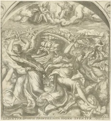 Quatre anges de la mort tuant le peuple après la sixième trompette (Openbaring van Johannes)