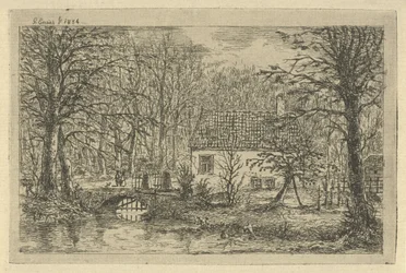 Maison avec pont sur un fossé