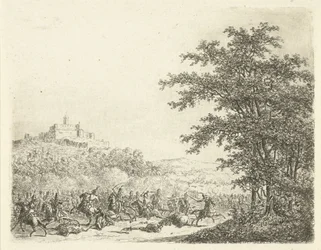 Combat de cavaliers près du fort Königstein