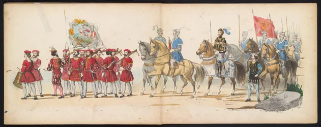 Maskerade van de Leidse studenten, 1855