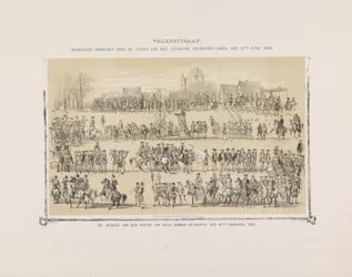 Volksuitgaaf. Mascarade tenue par les membres du Leydsche Studenten-Corps, le 11 juin 1860. L