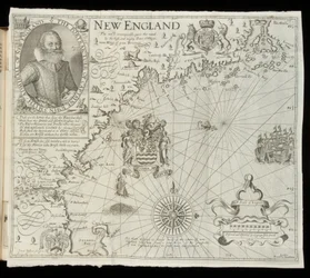 Carte de la Nouvelle-Angleterre, de Historia Mundi: ou Atlas de Mercator, Londres, 1635
