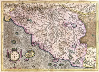 Toscane, Italie (gravure)
