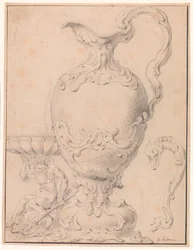 Projet pour un vase, une salière et une anse