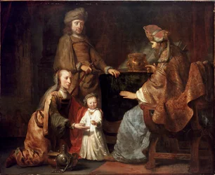 Le jeune Samuel amené par Hannah à Eli, début des années 1660