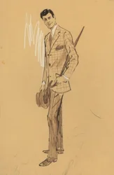 Costume avec veste à carreaux