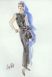 Mode féminine 1938, robe de soirée