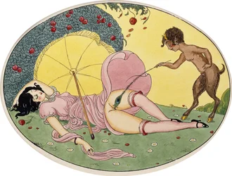 Un satyre et une jeune fille, vers 1917