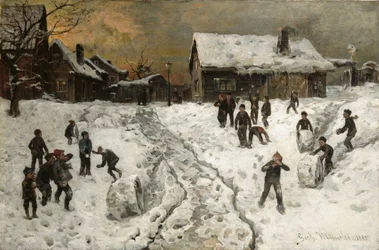 Lancer de boules de neige