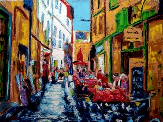 Rue de Perpignan, 2020 (huile sur toile)
