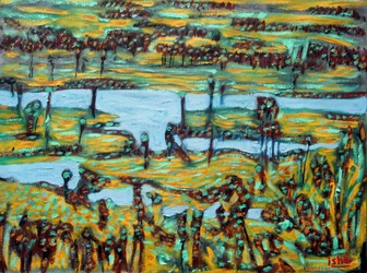 Oasis de Santiago, 2024 (huile sur toile)