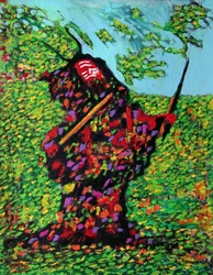 Chamane sibérien, 2020 (huile sur toile)