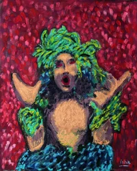 Chaman des bois, 2020 (huile sur toile)