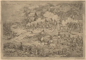 Charge de cavalerie contre des chasseurs