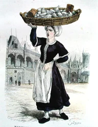 Vendeur de légumes au XVIe siècle