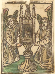 Une Monstrance Tenue par Deux Anges