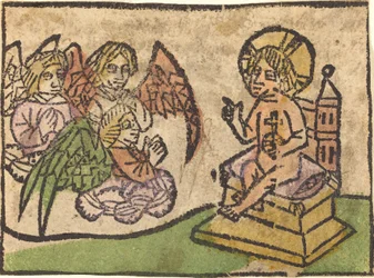 Enfant Jésus avec trois anges