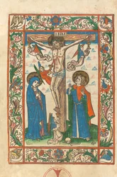 Christ en croix avec des anges