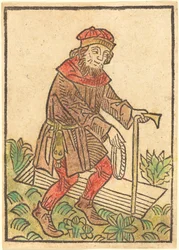 Homme Marchant Vers une Tombe