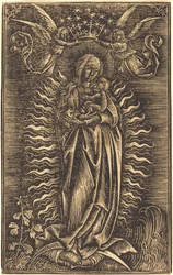 La Vierge couronnée par deux anges